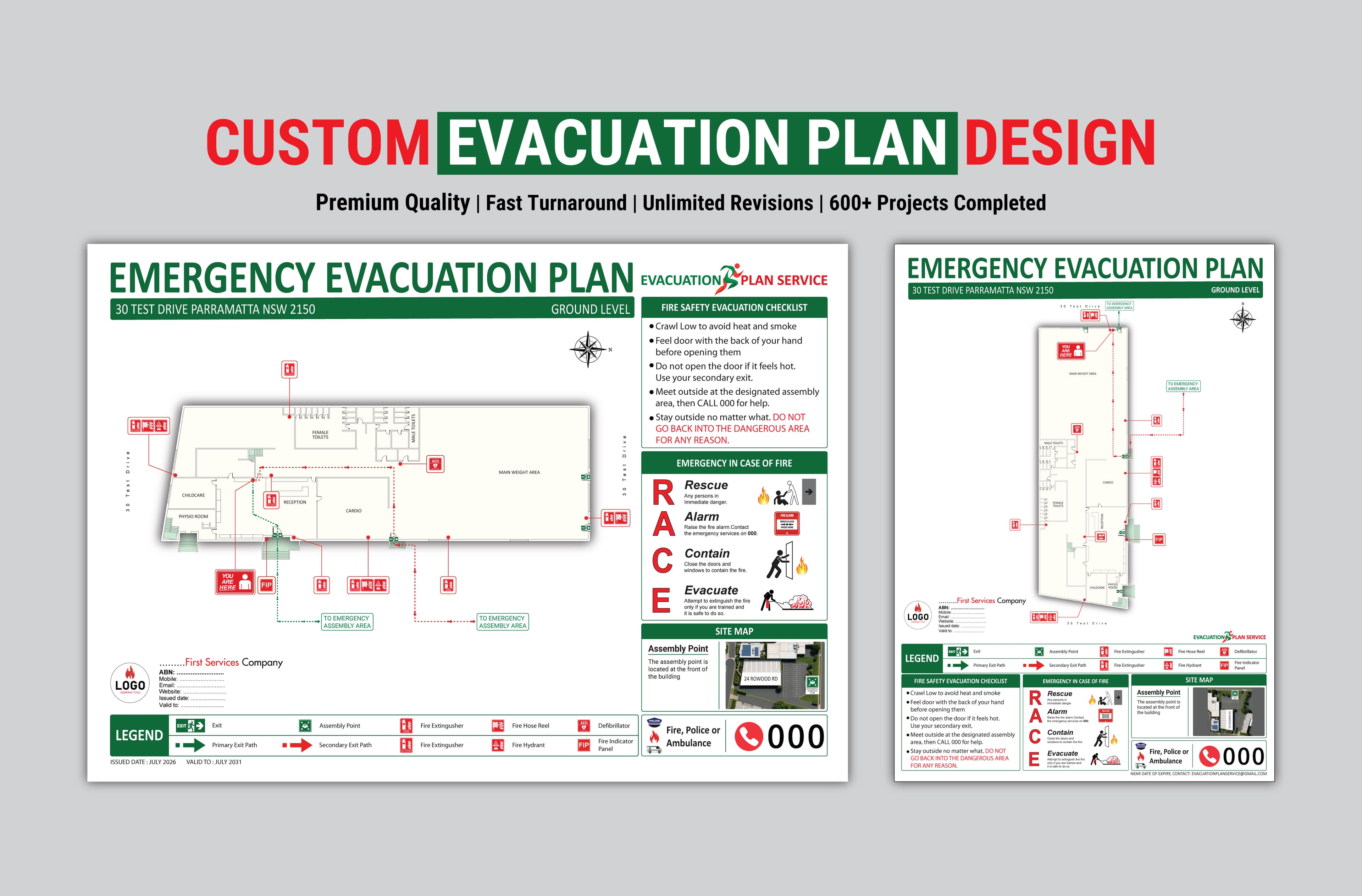 We will design fire emergency evacuation plan, Safety plan. - gallery image 2